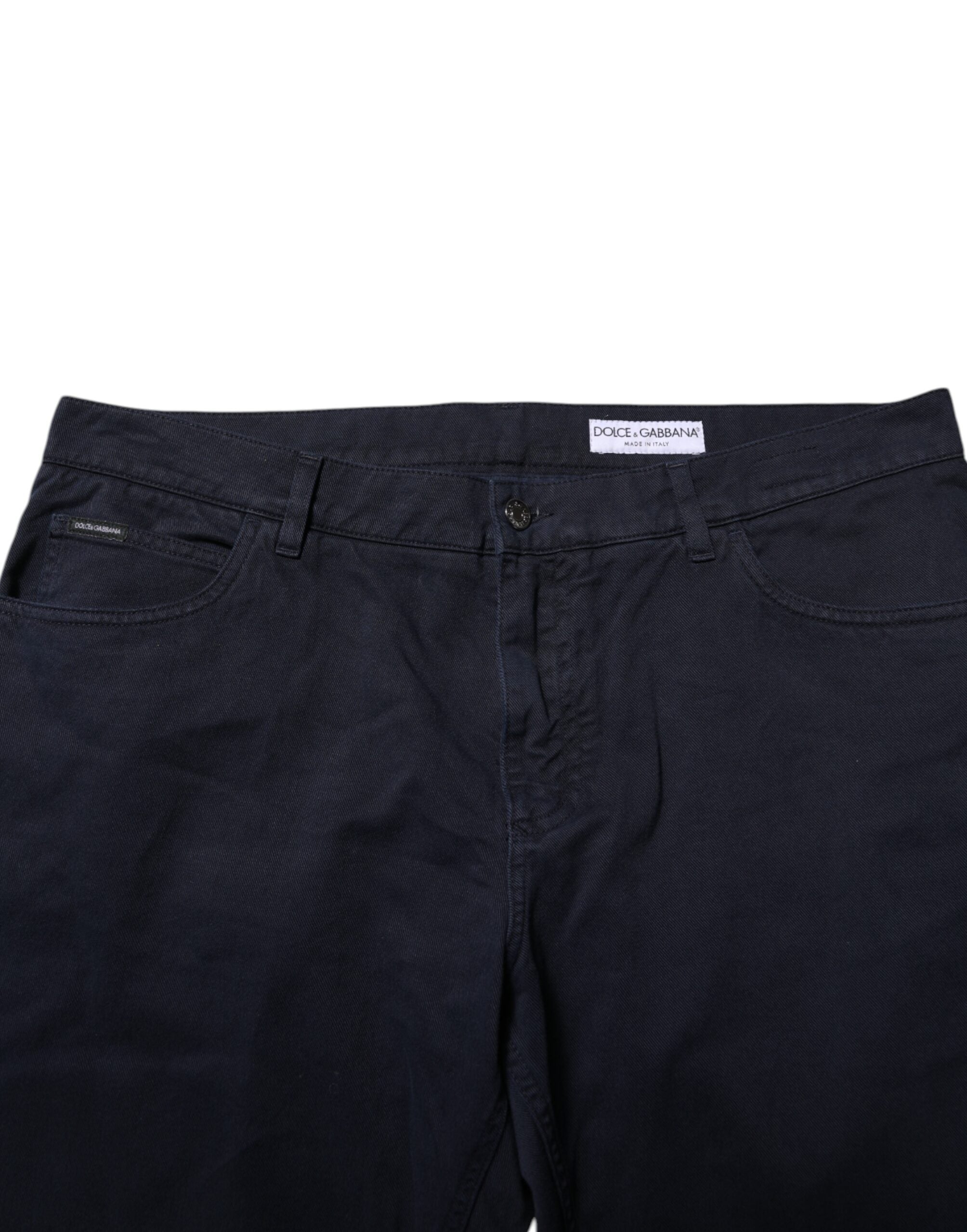 Dolce & Gabbana Black Tapered Cotton Denim Jeans