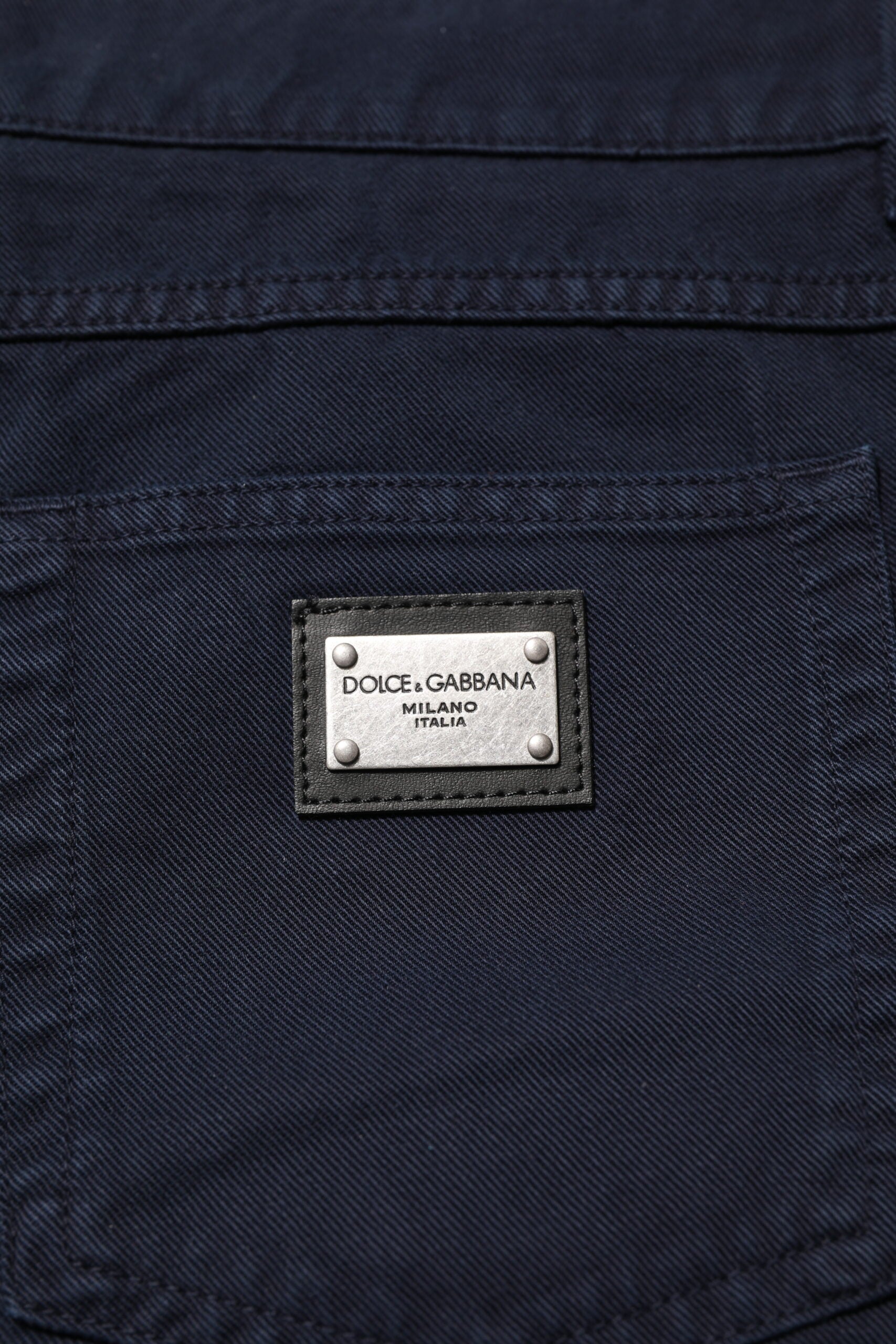 Dolce & Gabbana Black Tapered Cotton Denim Jeans