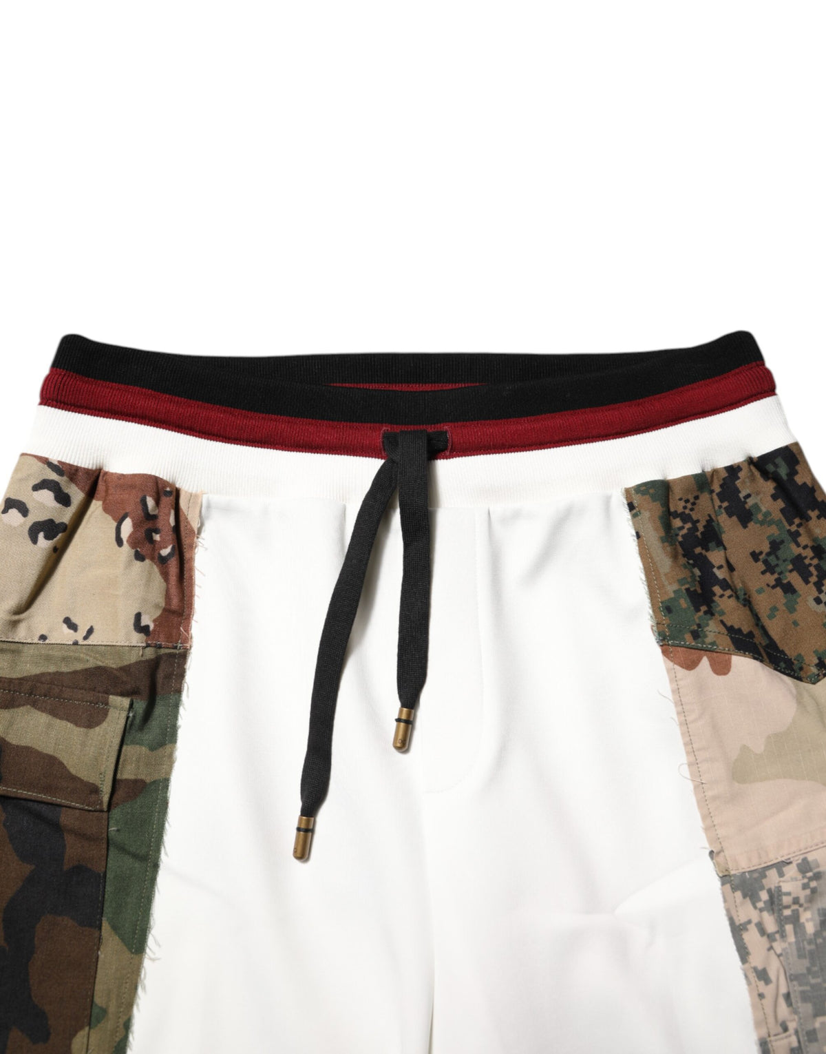 Dolce & Gabbana Weiße Patchwork-Jogger-Hose