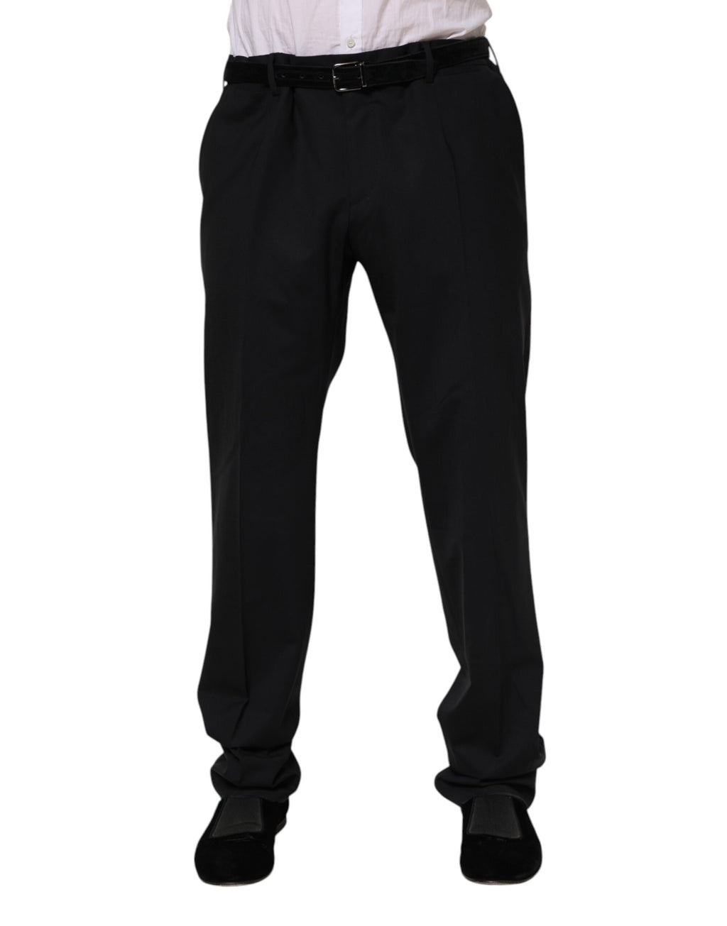Dolce & Gabbana Black Wool Formal Trousers