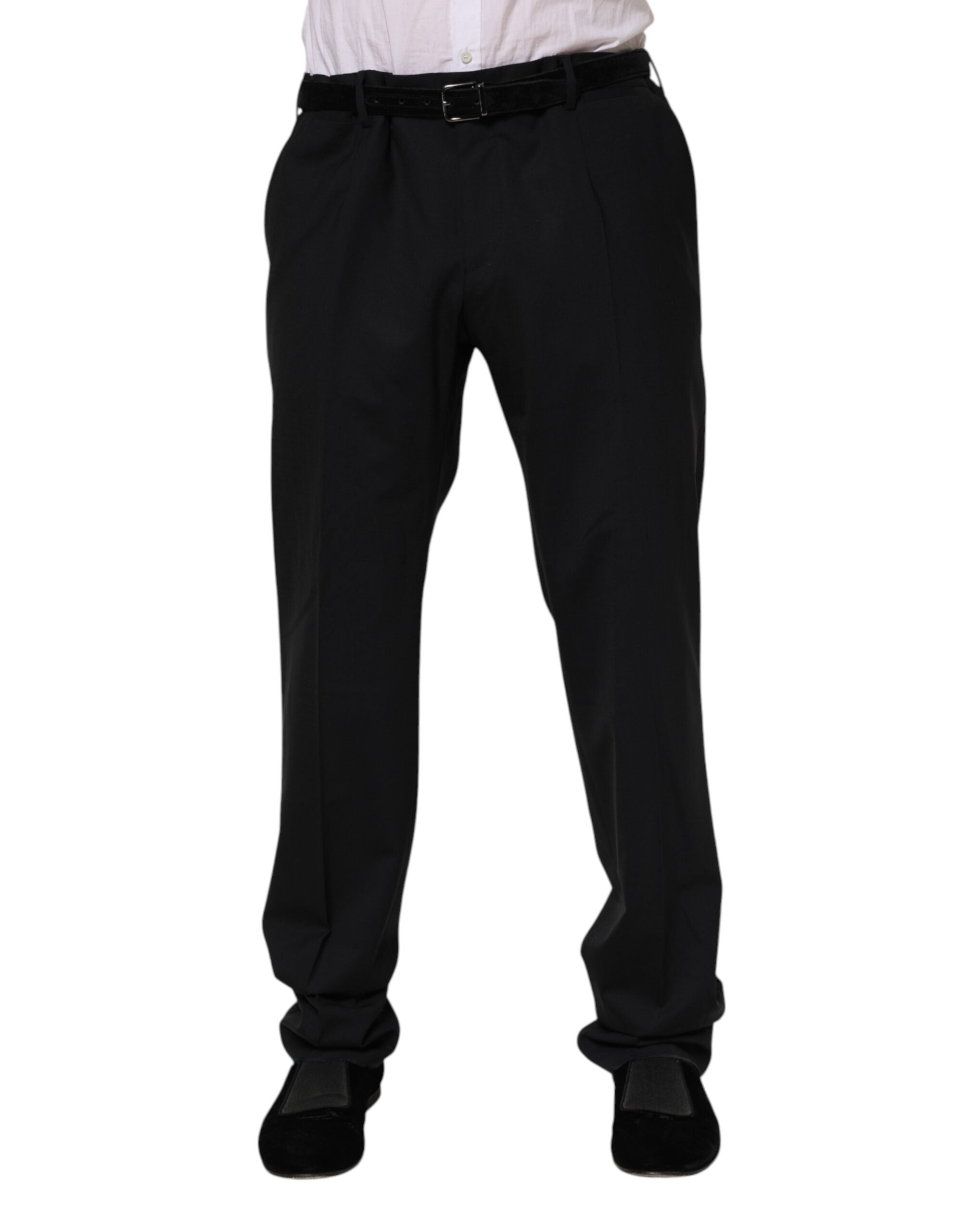 Dolce & Gabbana Black Wool Formal Trousers