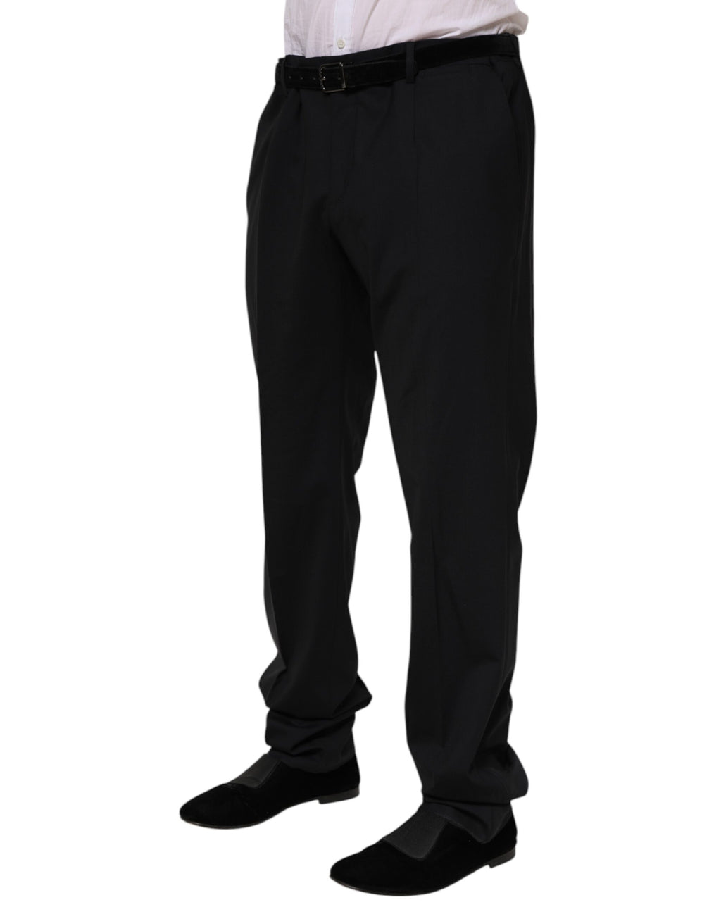 Dolce & Gabbana Black Wool Formal Trousers