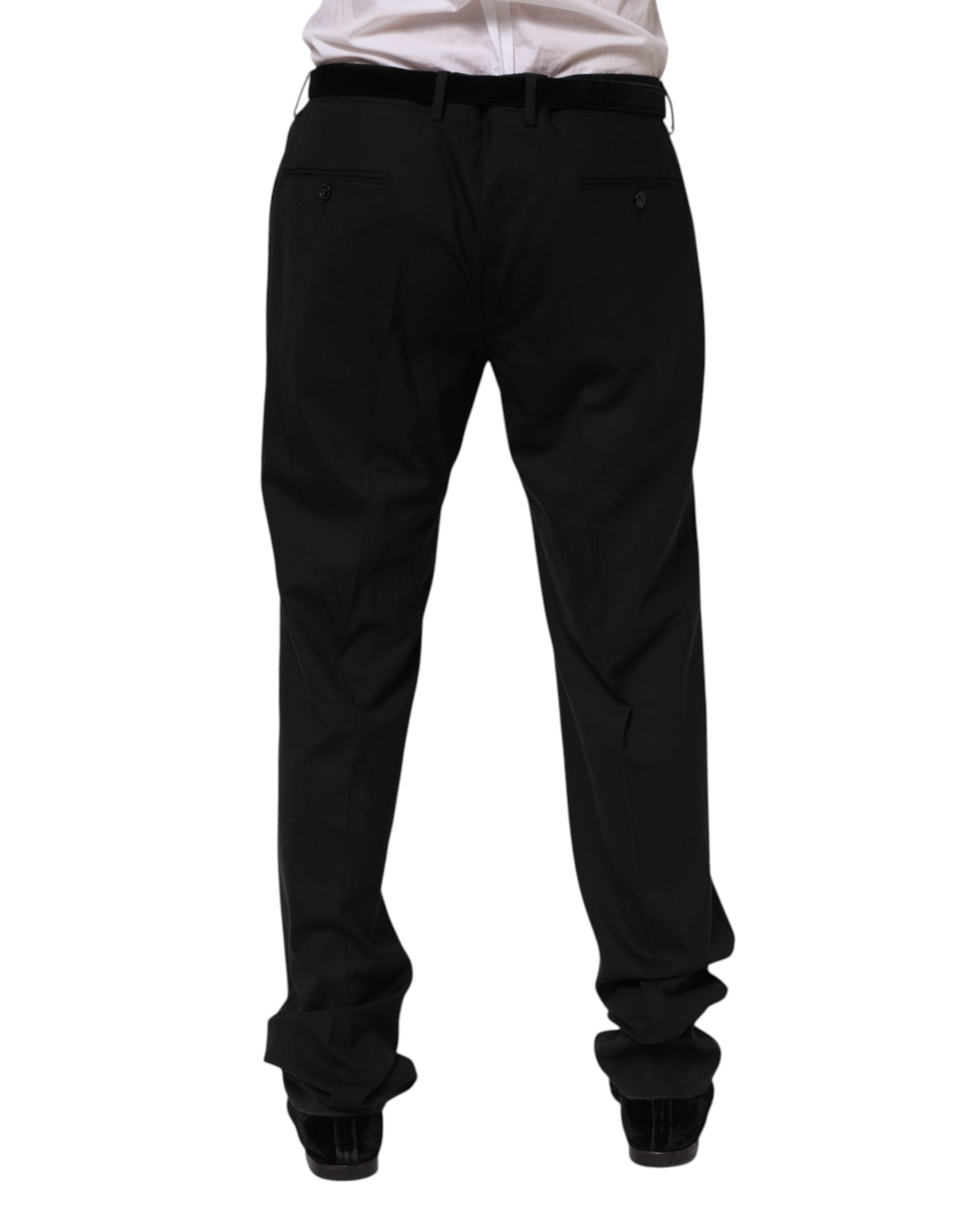 Dolce & Gabbana Black Wool Formal Trousers