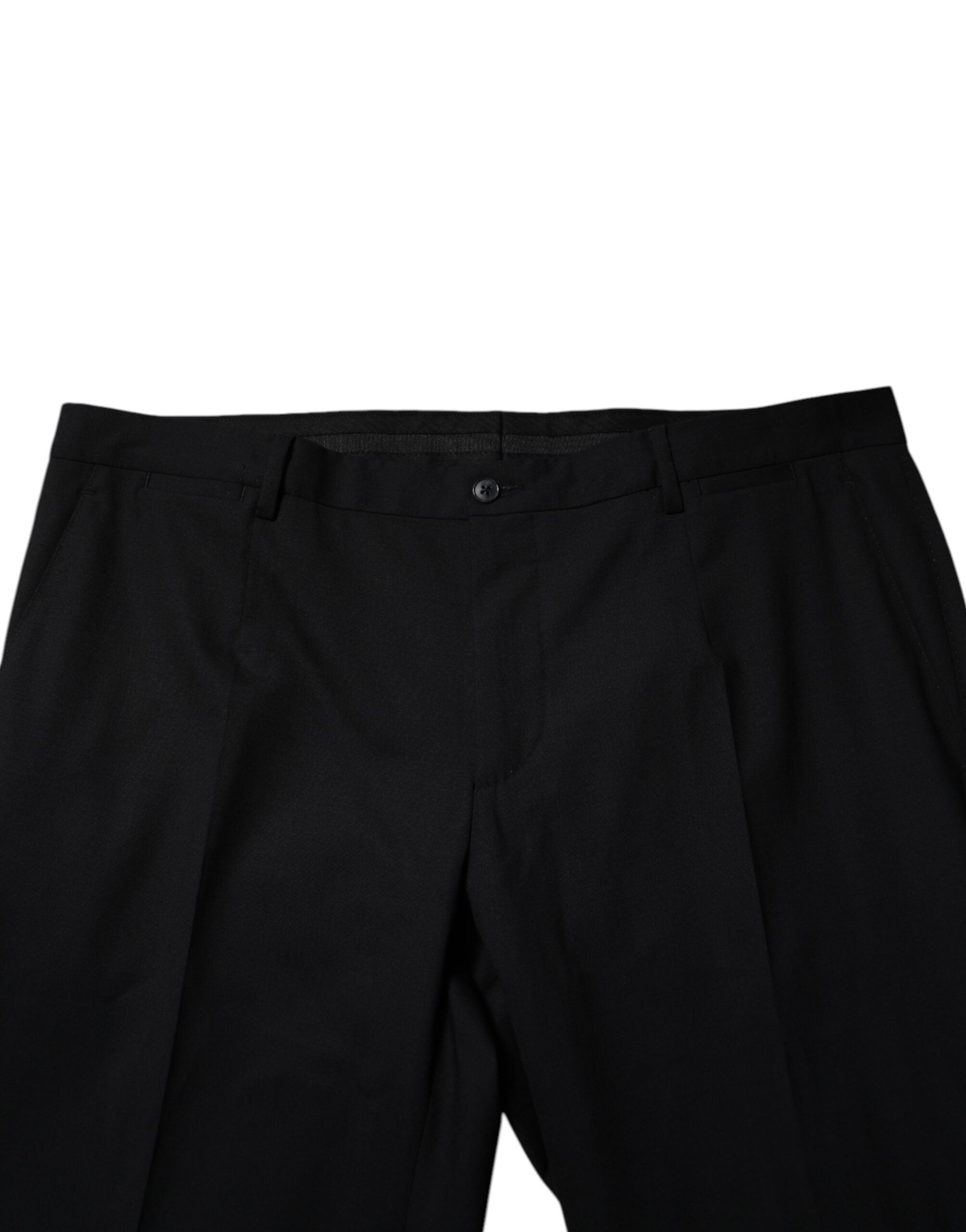 Dolce & Gabbana Black Wool Formal Trousers