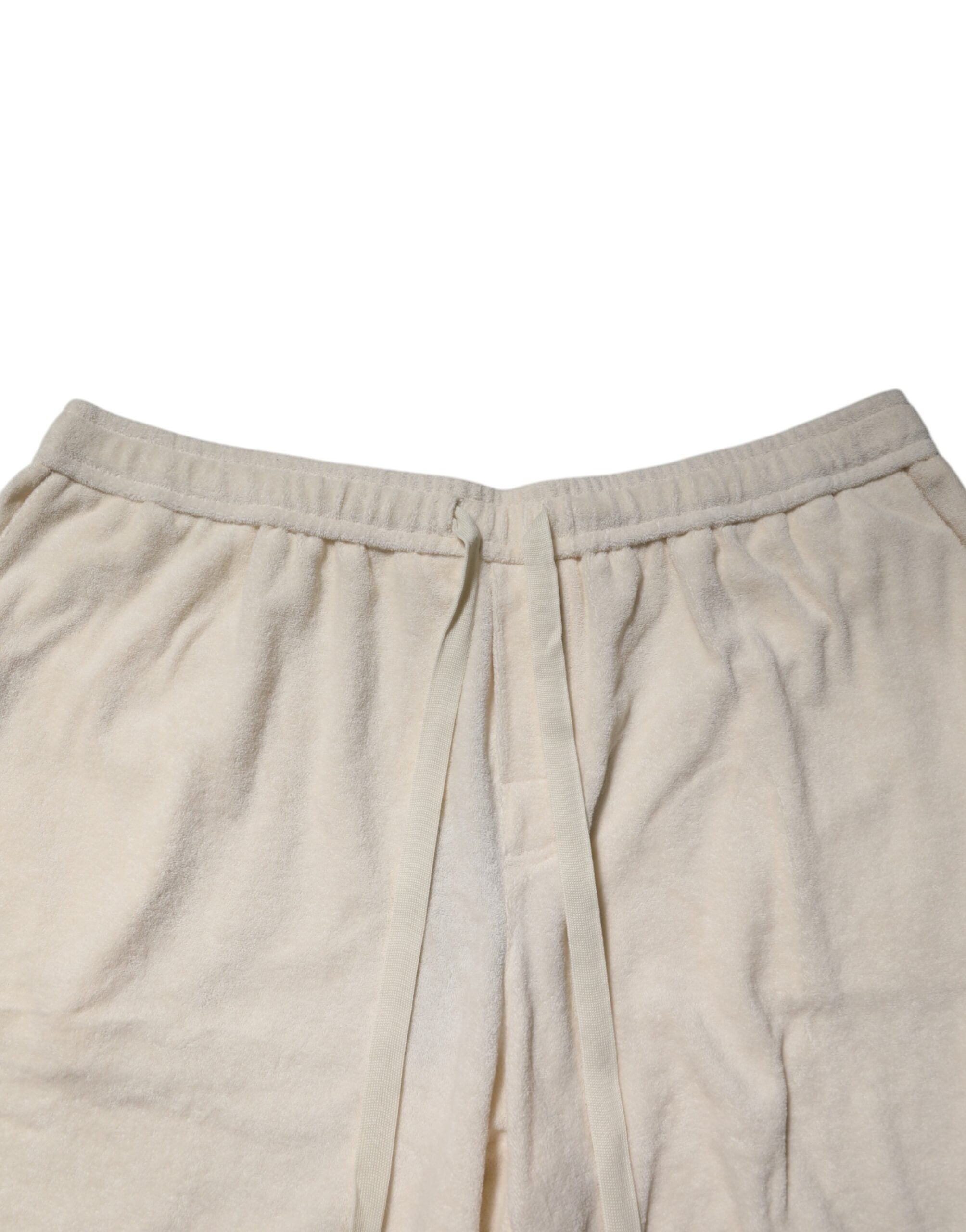 Dolce & Gabbana Ivory Cotton Men's Bermuda Sweatshorts