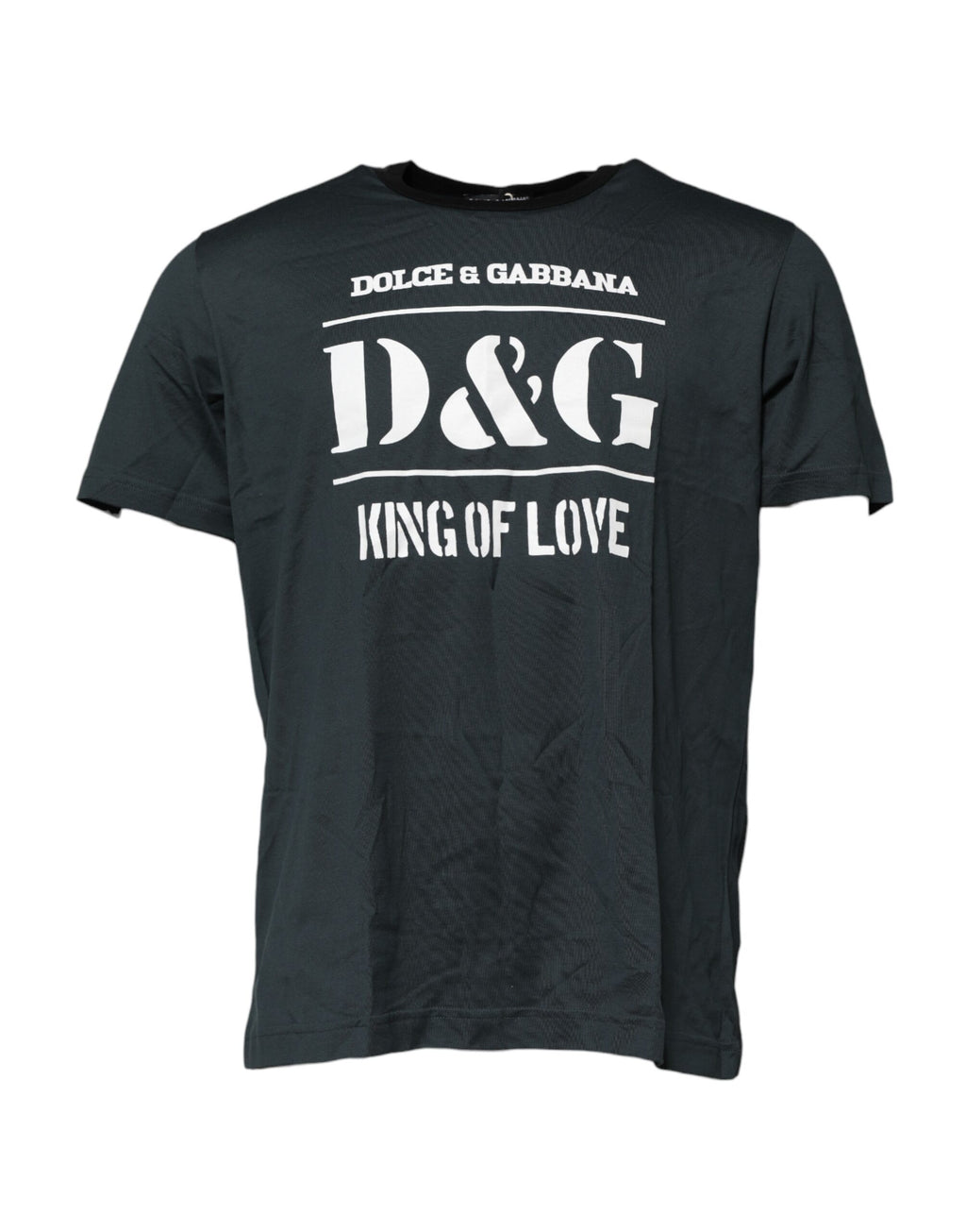 Dolce & Gabbana Black Short-Sleeved Printed Cotton T-Shirt