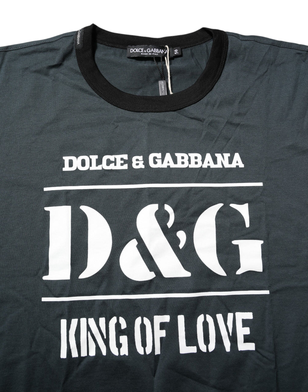 Dolce & Gabbana Black Short-Sleeved Printed Cotton T-Shirt