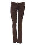 CYCLE Braun Baumwolle Niedrige Taille Skinny Casual Jeans