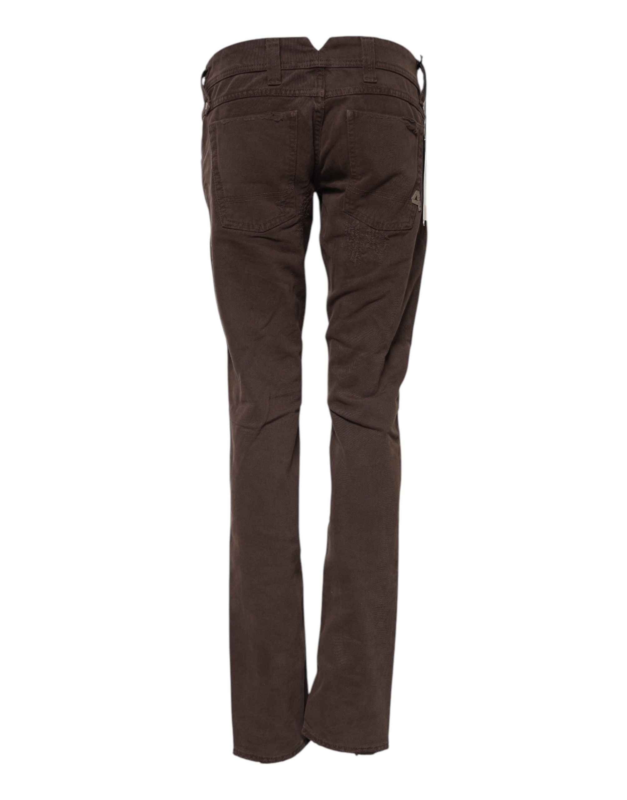 CYCLE Braun Baumwolle Niedrige Taille Skinny Casual Jeans