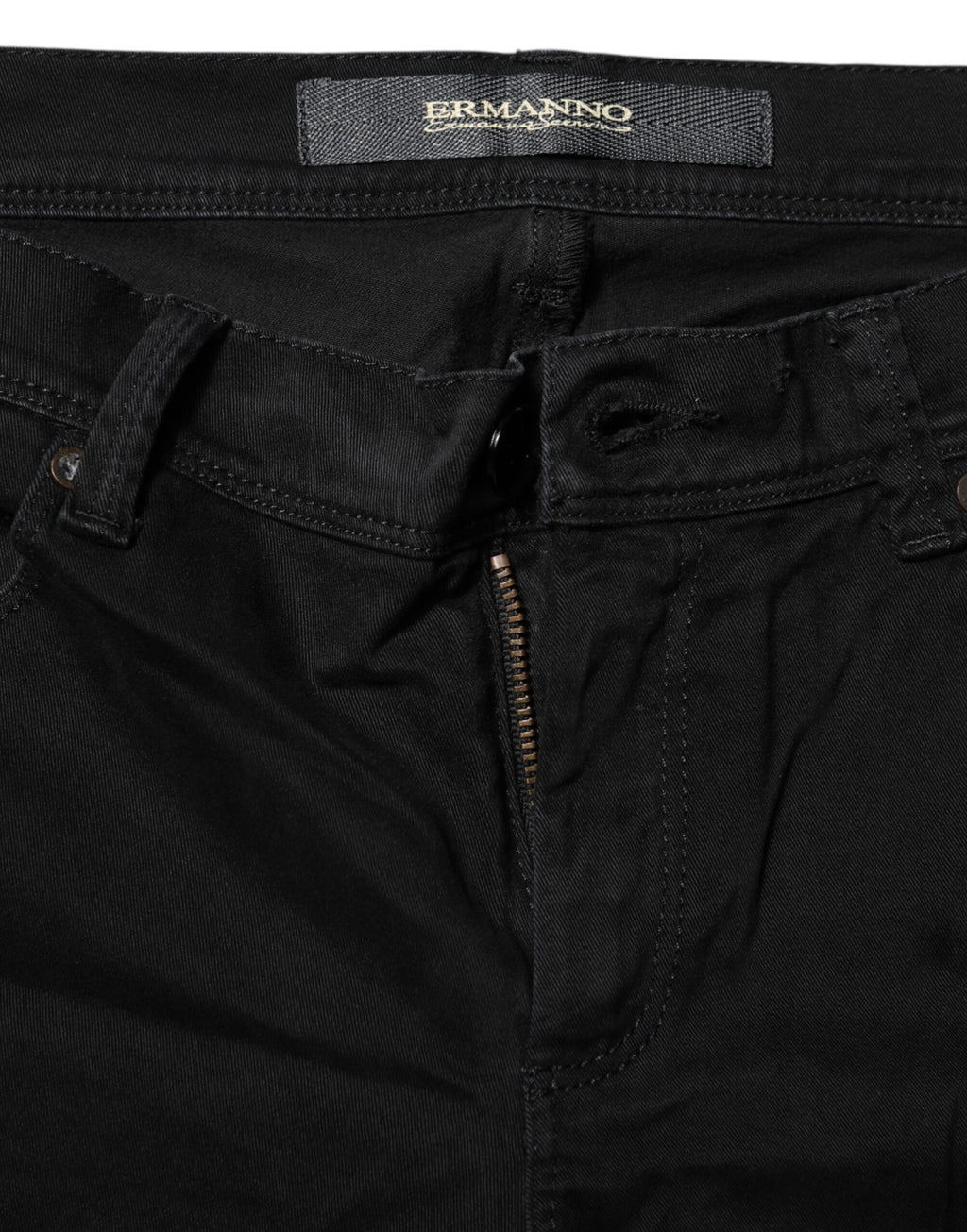 Ermanno Scervino Schwarze Cotton Stretch Bootcut Denim Jeans