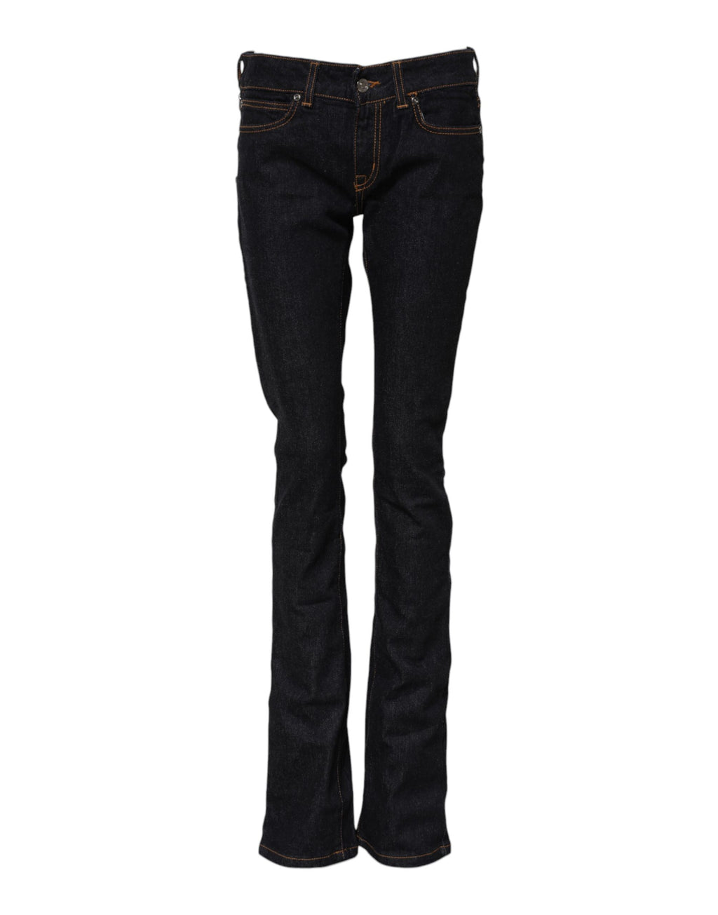 GF Ferre Dark Blue Cotton Mid-Rise Skinny Denim Jeans