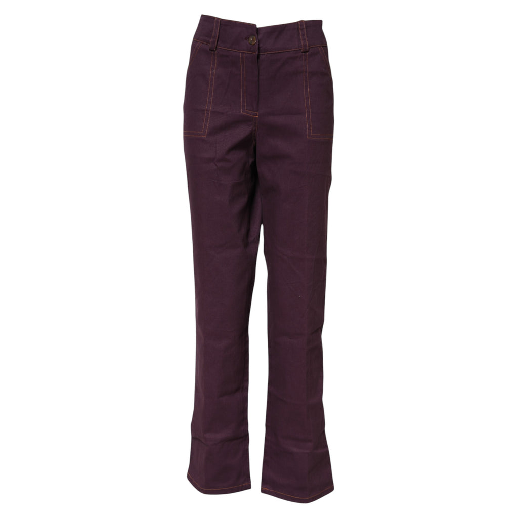 BENCIVENGA Lila Taillierte Hose mit hoher Taille
