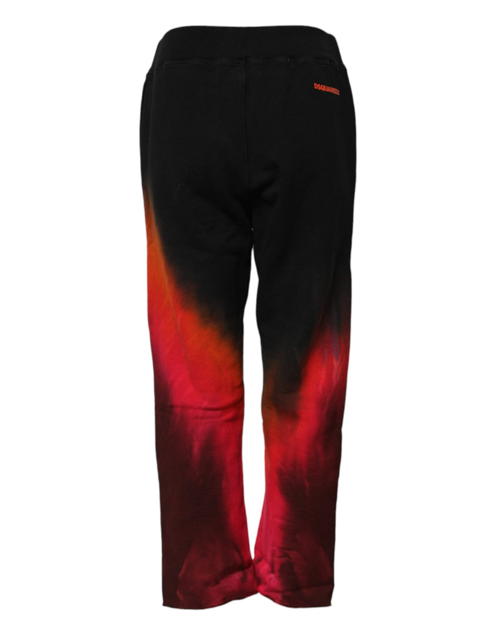 Dsquared² Black-Red Cotton Straight Fit Jogger Pants