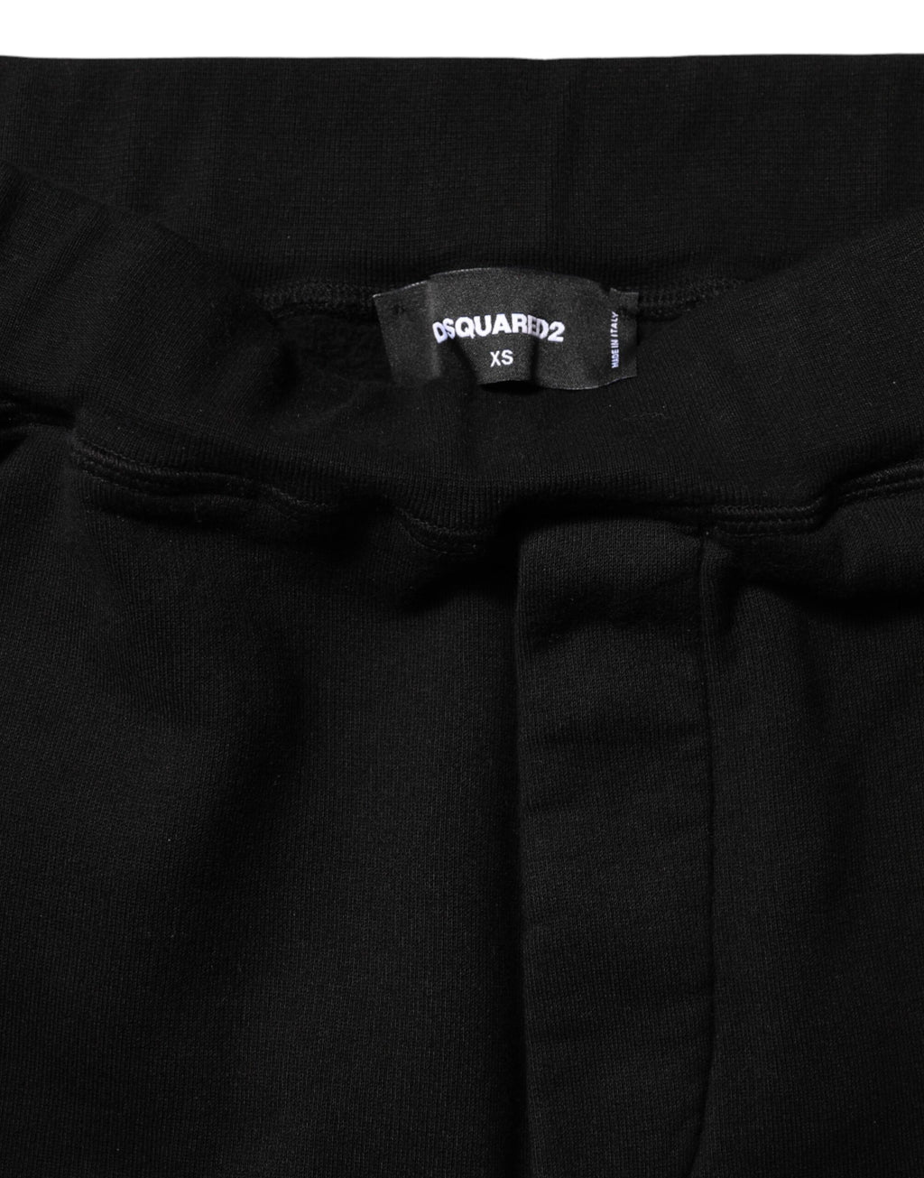 Dsquared² Black-Red Cotton Straight Fit Jogger Pants