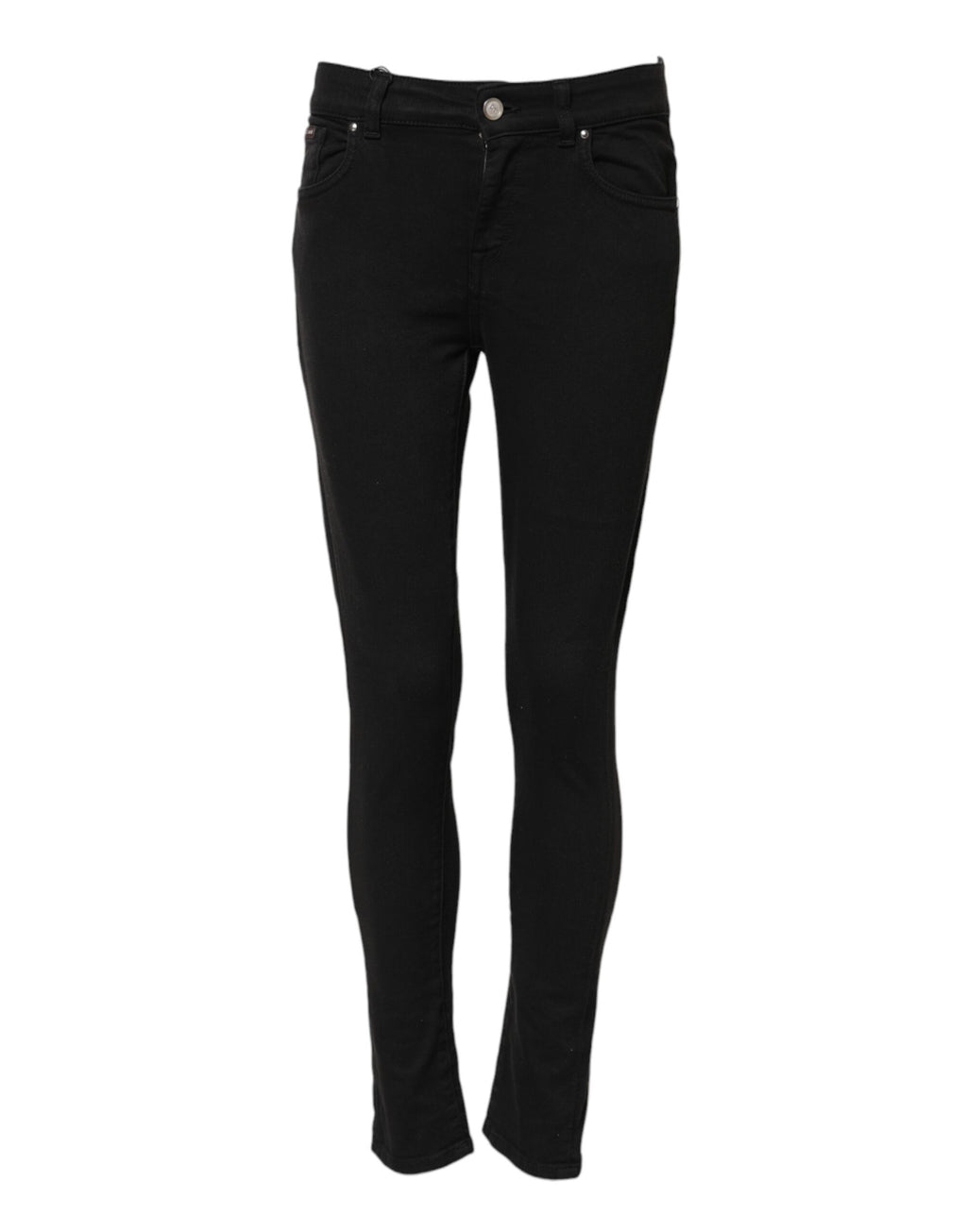 Dolce & Gabbana Black Mid-Rise Cotton Skinny Denim Jeans