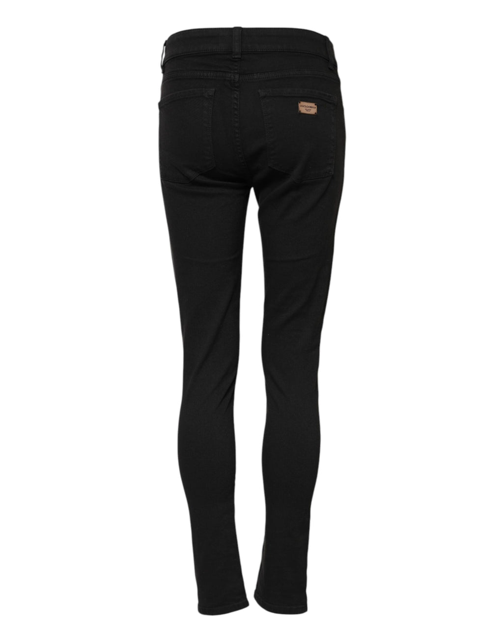 Dolce & Gabbana Black Mid-Rise Cotton Skinny Denim Jeans