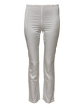 Dolce & Gabbana Ivory High-Rise Tapered Silk Trousers
