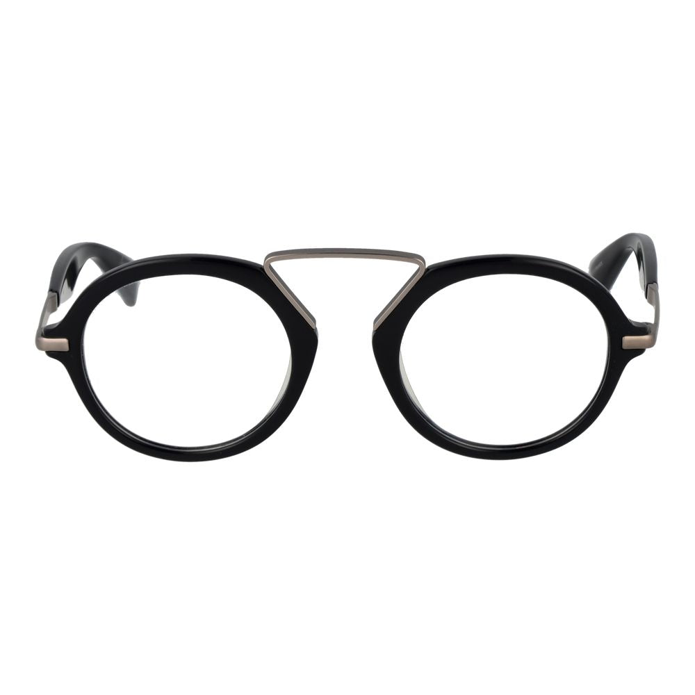 Yohji Yamamoto Schwarze Kunststoffbrille (Gestell)