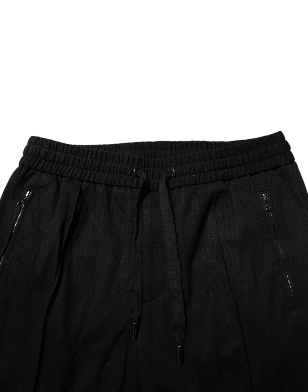 Dolce & Gabbana Black Viscose Skinny Logo Men's Jogger Pants
