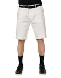 Dolce & Gabbana White Cotton Stretch Chinos Men's Casual Shorts