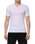 Dolce & Gabbana White V-Neck Short Sleeve Underwear T-Shirt