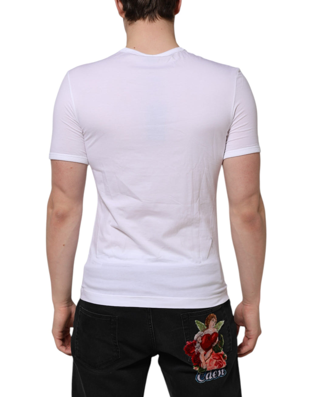 Dolce & Gabbana White V-Neck Short Sleeve Underwear T-Shirt