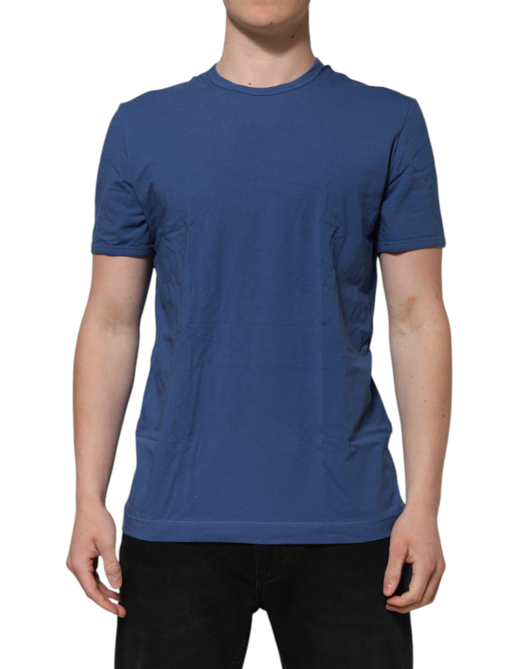 Dolce & Gabbana Blue Cotton Men's Crew Neck Underwear T-Shirt