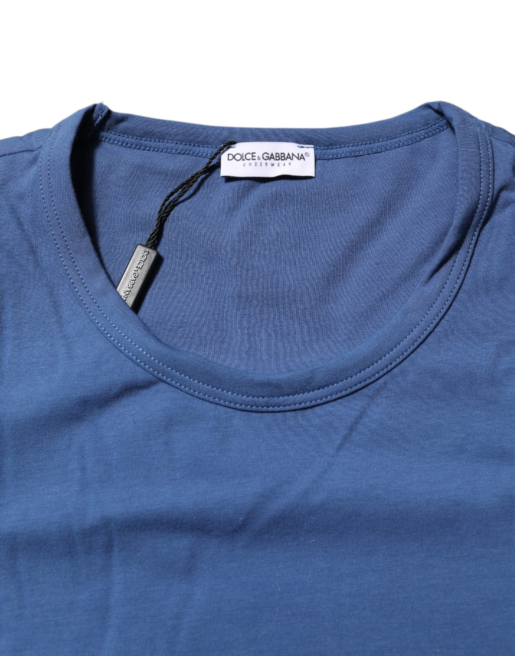 Dolce & Gabbana Blue Cotton Men's Crew Neck Underwear T-Shirt