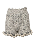 Dolce & Gabbana Metallische Bouclé-Strick-Kaschmir-Krawatten-Shorts