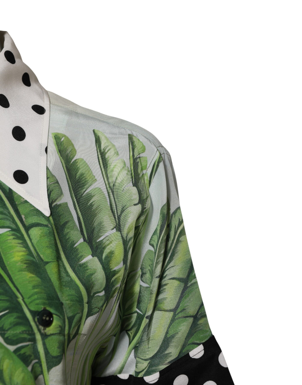 Dolce & Gabbana Multicolor Printed Silk Collared Shirt