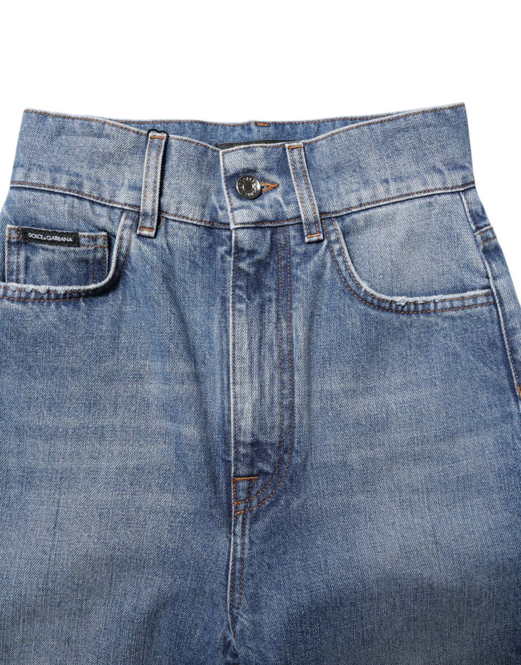 Dolce & Gabbana Blue Washed High-Waisted Skinny Denim Jeans