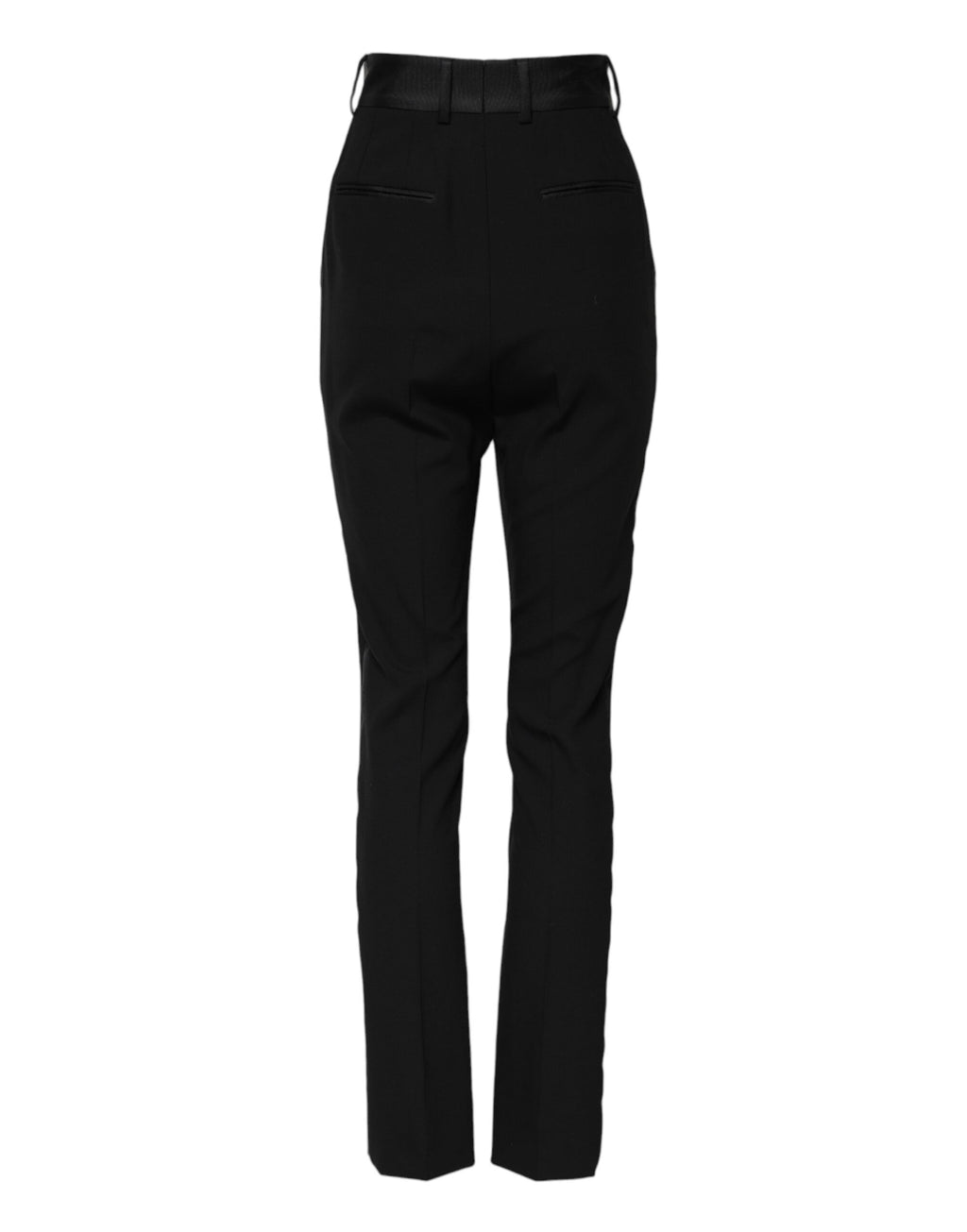Dolce & Gabbana Black High-Waist Wool Skinny Trousers