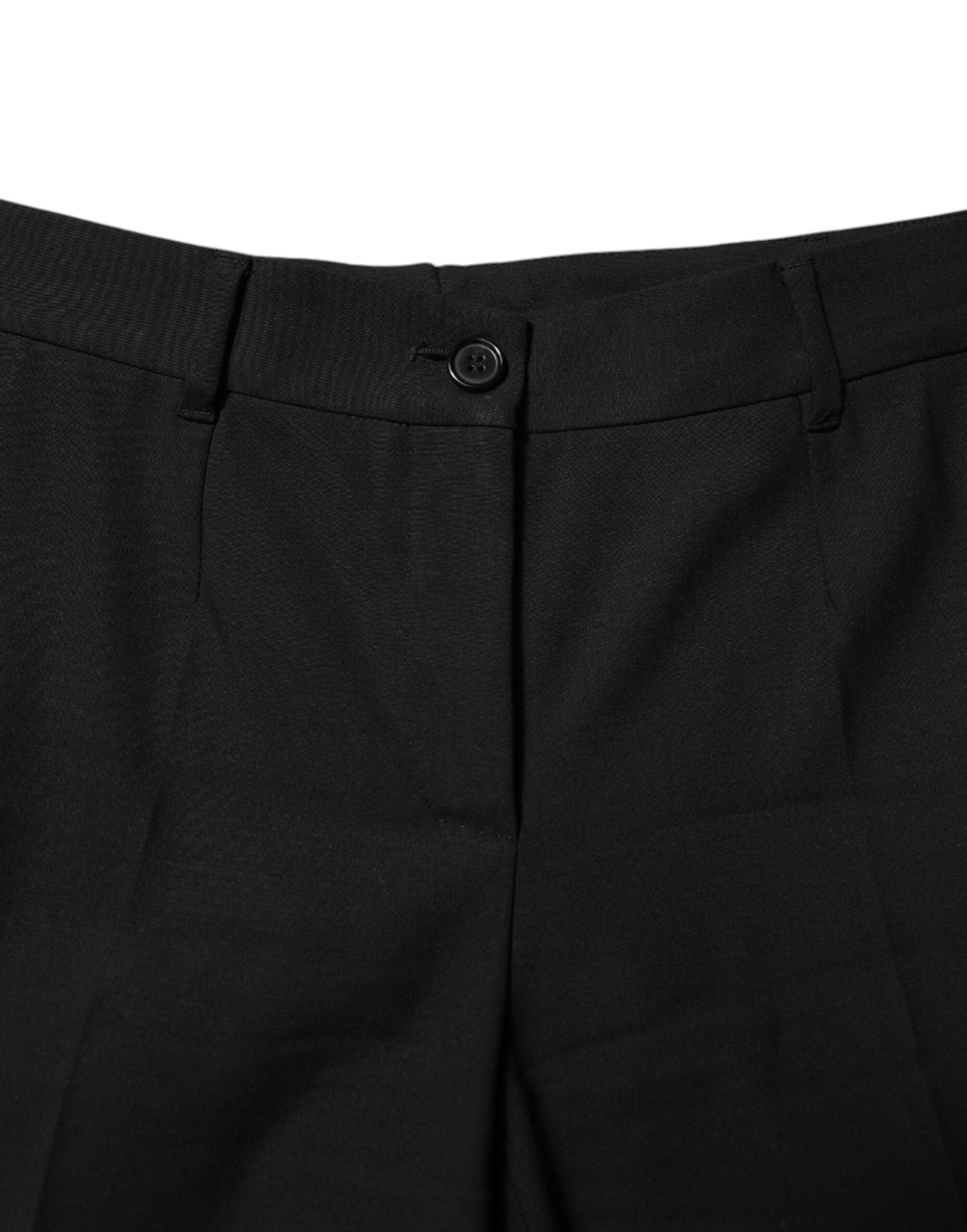 Dolce & Gabbana Black Tailored Wool Trousers