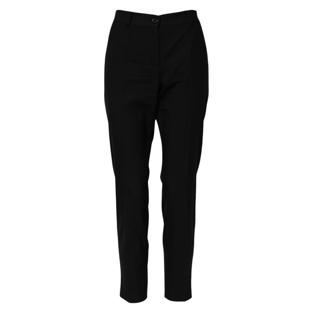 Dolce & Gabbana Black Tailored Wool Trousers