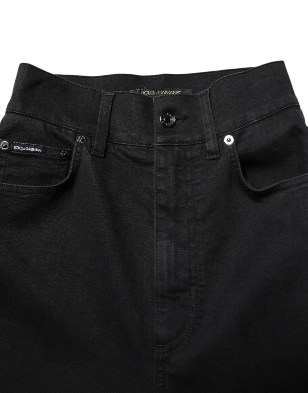 Dolce & Gabbana Black High-Waist Cotton Skinny Denim Jeans