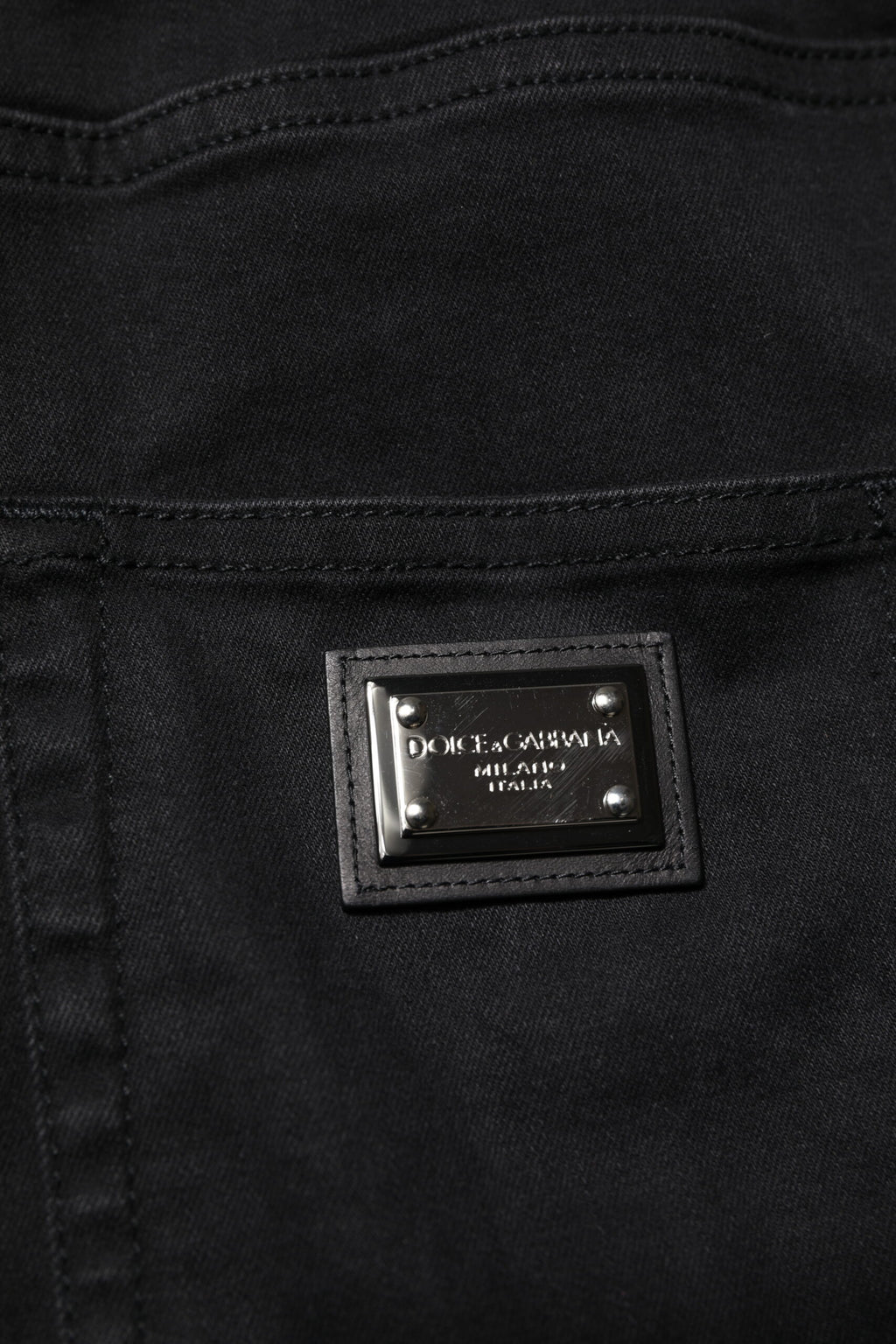 Dolce & Gabbana Black High-Waist Cotton Skinny Denim Jeans