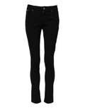Dolce & Gabbana Black Mid-Rise Cotton Skinny Denim Jeans