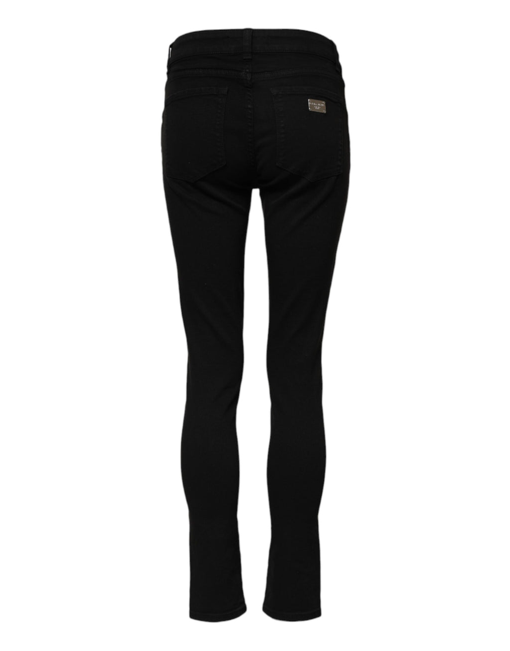 Dolce & Gabbana Black Mid-Rise Cotton Skinny Denim Jeans