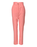 Dolce & Gabbana Pink High-Waisted Tapered Trousers