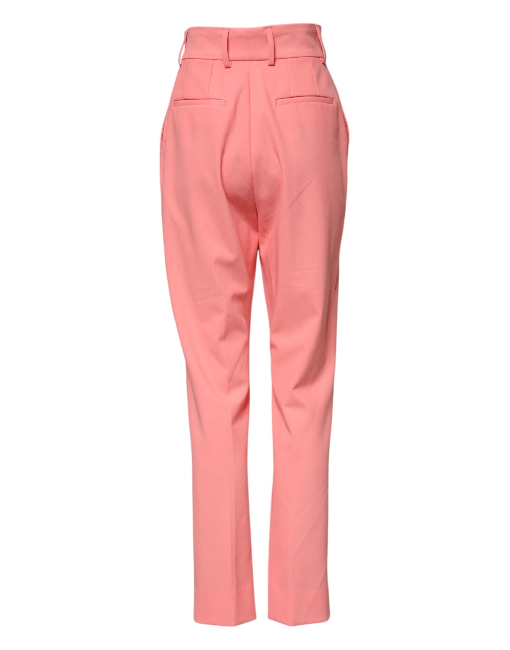 Dolce & Gabbana Pink High-Waisted Tapered Trousers