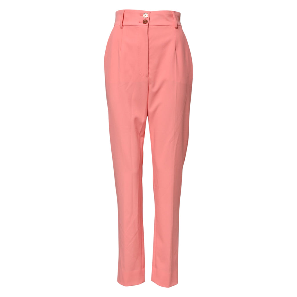 Dolce & Gabbana Pink High-Waisted Tapered Trousers