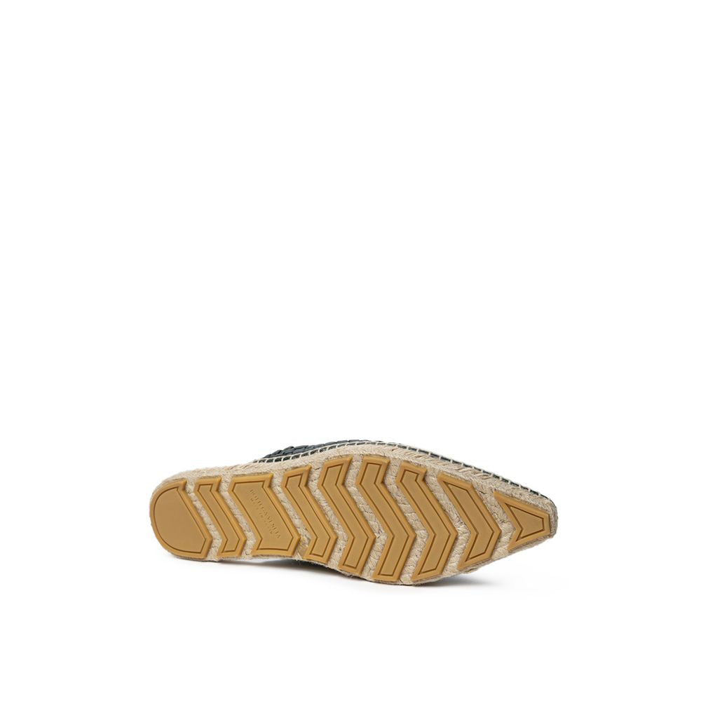 Bottega Veneta Grüne Leder-Espadrilles