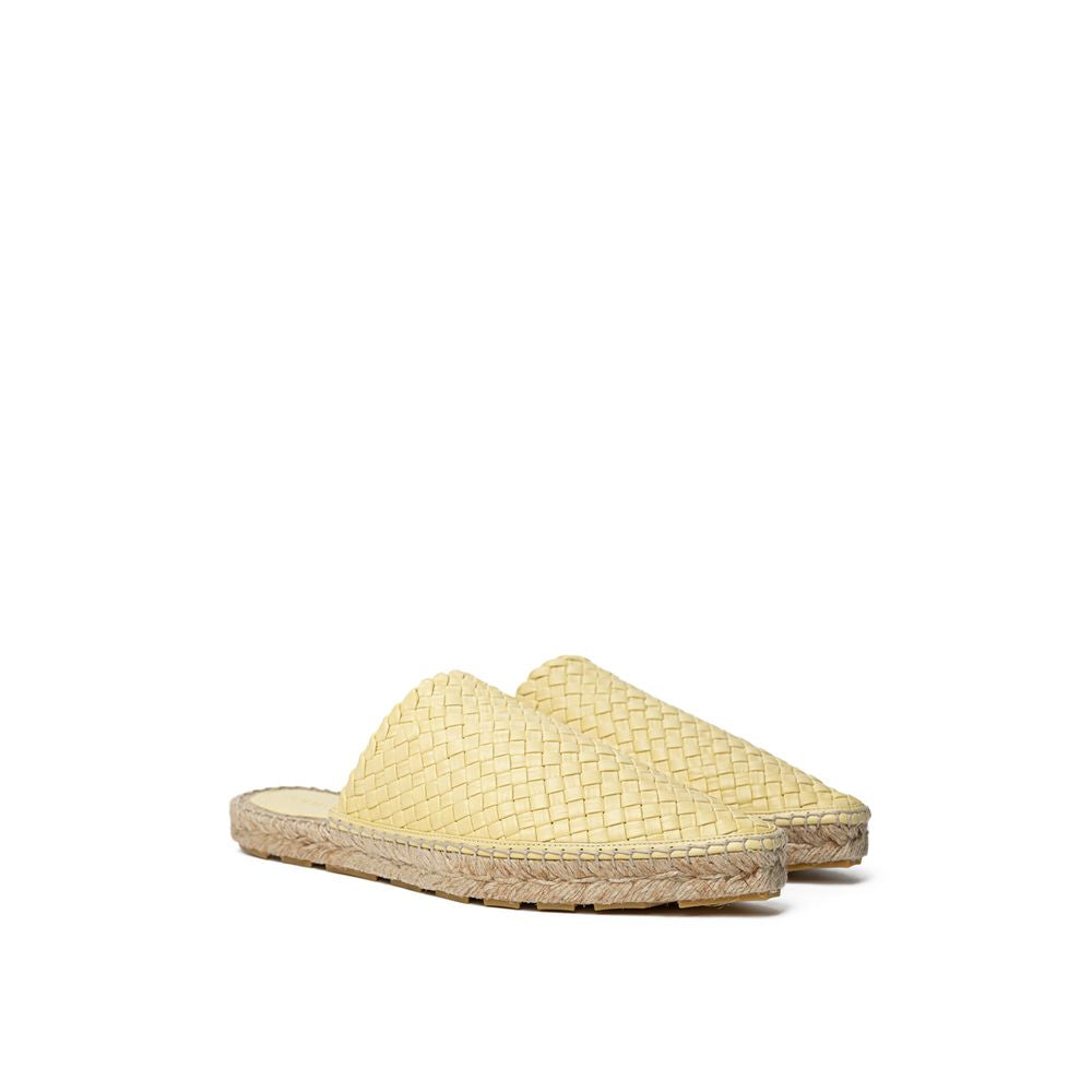 Bottega Veneta yellow leather espadrille