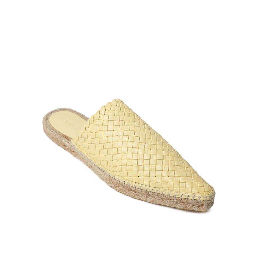 Bottega Veneta yellow leather espadrille