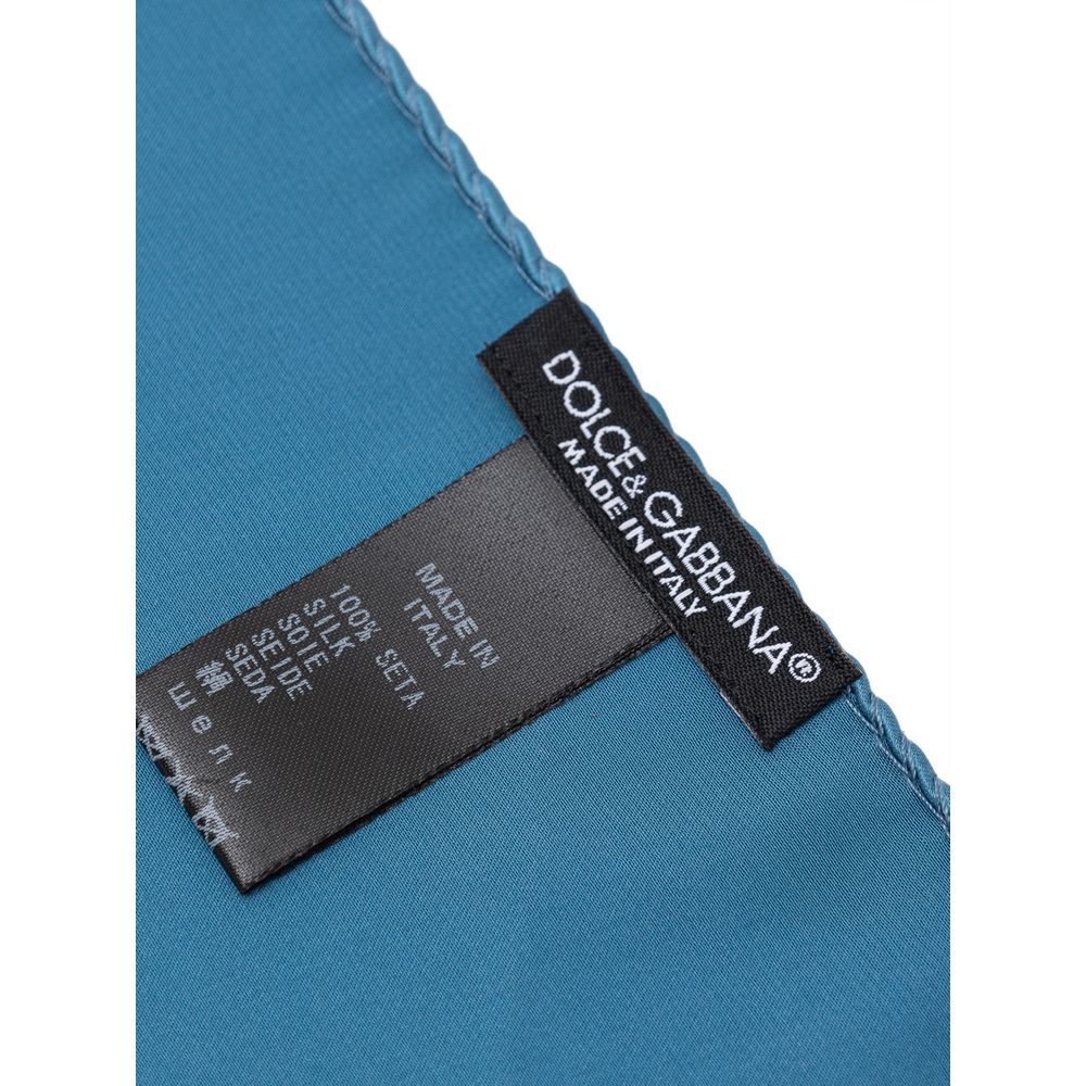 Dolce & Gabbana Einstecktuch aus hellblauer Seide