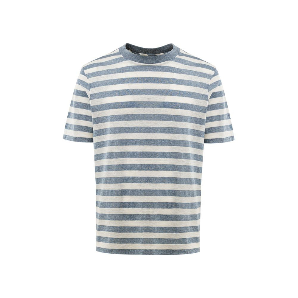 Gran Sasso Blaues Baumwoll-T-Shirt