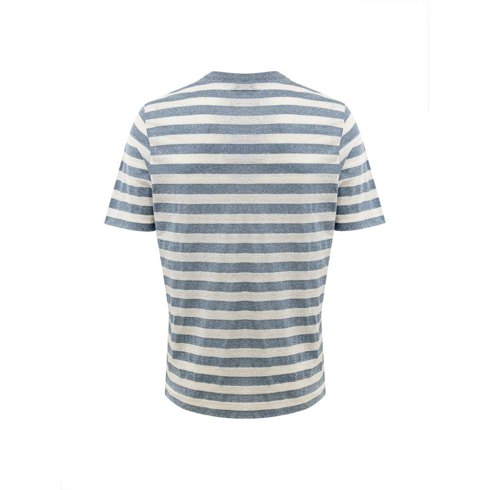 Gran Sasso Blaues Baumwoll-T-Shirt