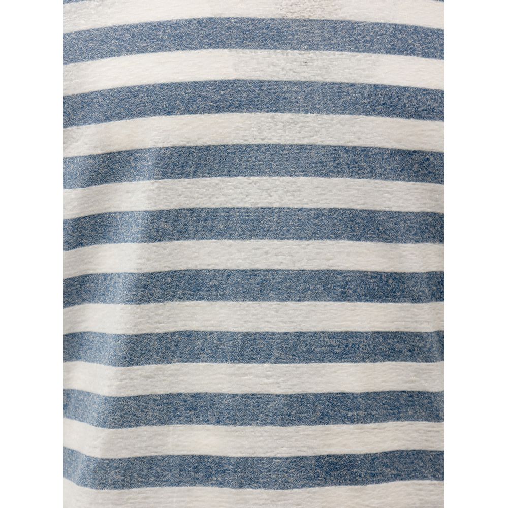 Gran Sasso Blaues Baumwoll-T-Shirt