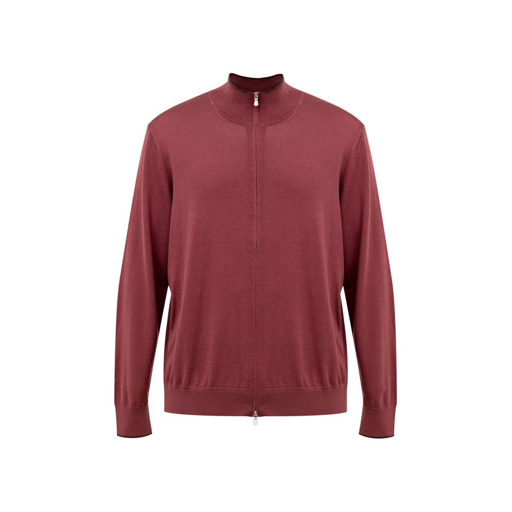 Gran Sasso T-Shirt aus roter Seide