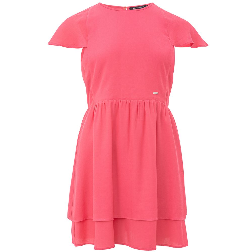 Armani Exchange Lässiges Freizeitkleid aus Viskose in Fuchsia